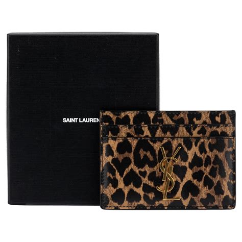 ysl cheetah print card holder|ysl wallets for sale.